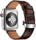 Apple Watch 1-10/SE/Ultra - 49/45/44/42MM - Leren Bandje met Metalen Sluiting afbeelding 3