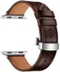 Apple Watch 1-10/SE/Ultra - 49/45/44/42MM - Leren Bandje met Metalen Sluiting afbeelding 4