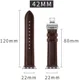 Apple Watch 1-10/SE/Ultra - 49/45/44/42MM - Leren Bandje met Metalen Sluiting afbeelding 9