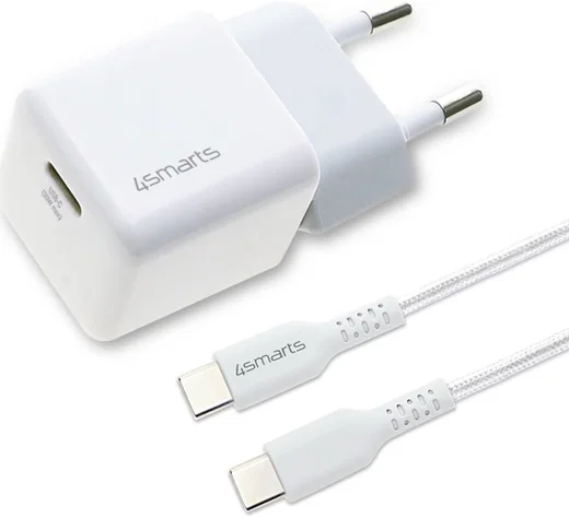 4smarts Voltplug Mini PD 30W GaN Oplader met USB-C Kabel 1.5M Wit afbeelding 7