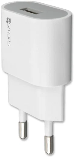4smarts VoltPlug Compact 5W Thuislader USB-A Adapter 1A Wit afbeelding 1