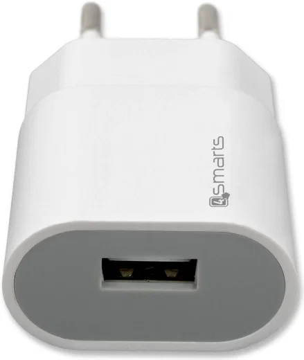 4smarts VoltPlug Compact 5W Thuislader USB-A Adapter 1A Wit afbeelding 2