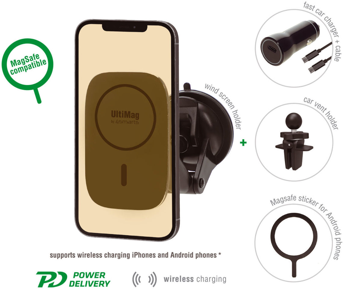 4smarts UltiMag Autohouder voor Raam/Dashboard of Luchtrooster Zwart afbeelding 4