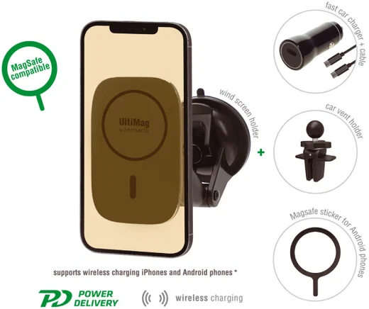 4smarts UltiMag Autohouder voor Raam/Dashboard of Luchtrooster Zwart afbeelding 4
