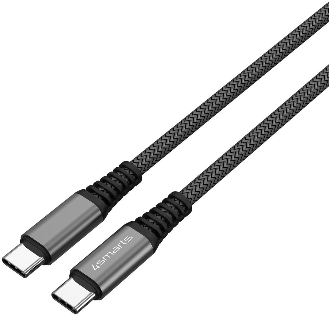 4smarts PremiumCord 100W USB-C naar USB-C Kabel 5A 3M Zwart afbeelding 2
