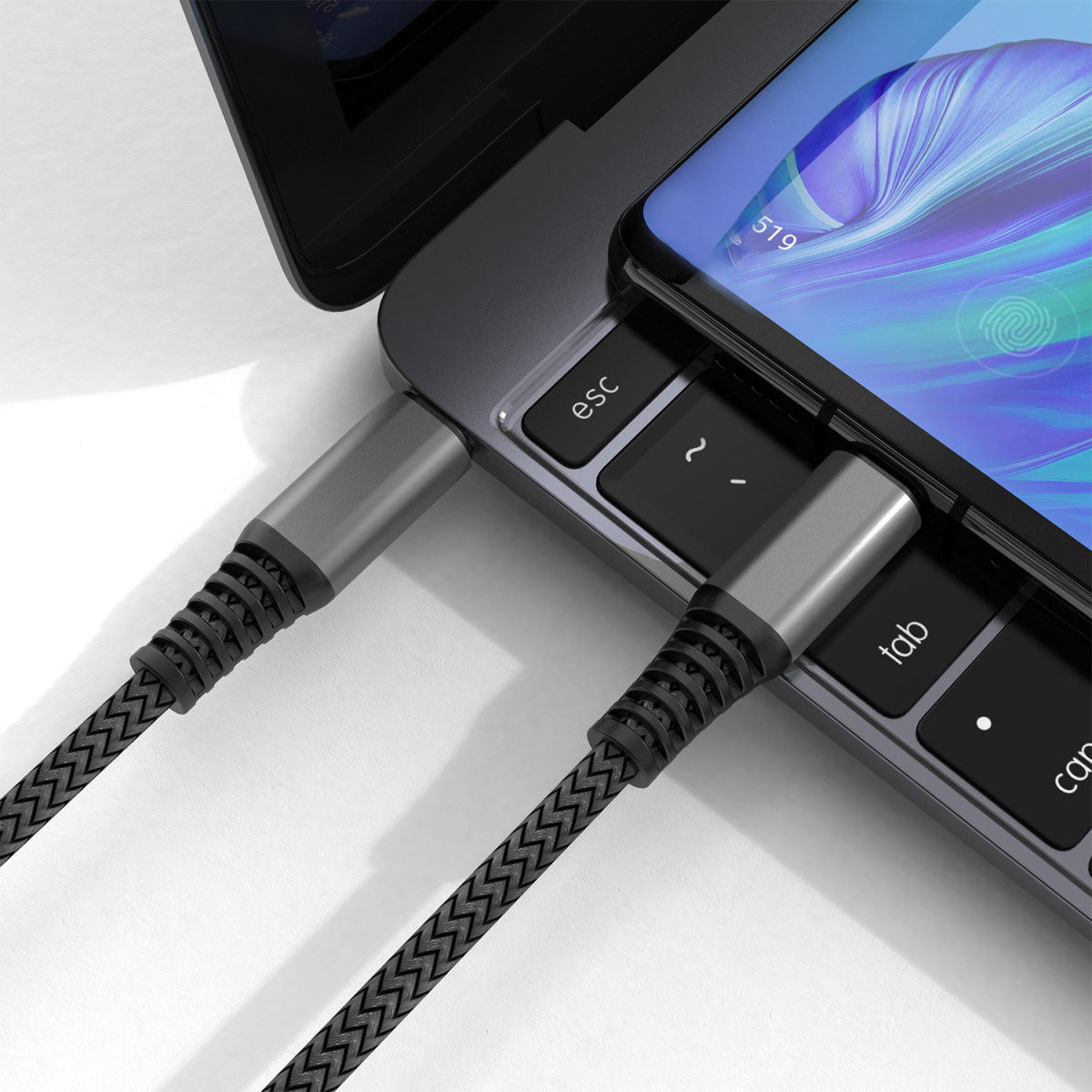 4smarts PremiumCord 100W USB-C naar USB-C Kabel 5A 3M Zwart afbeelding 7