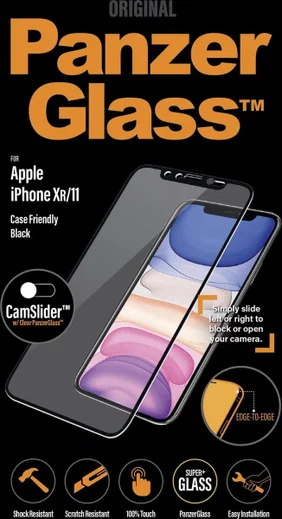 PanzerGlass CamSlider iPhone 11 / XR Screen Protector Case Friendly afbeelding 1