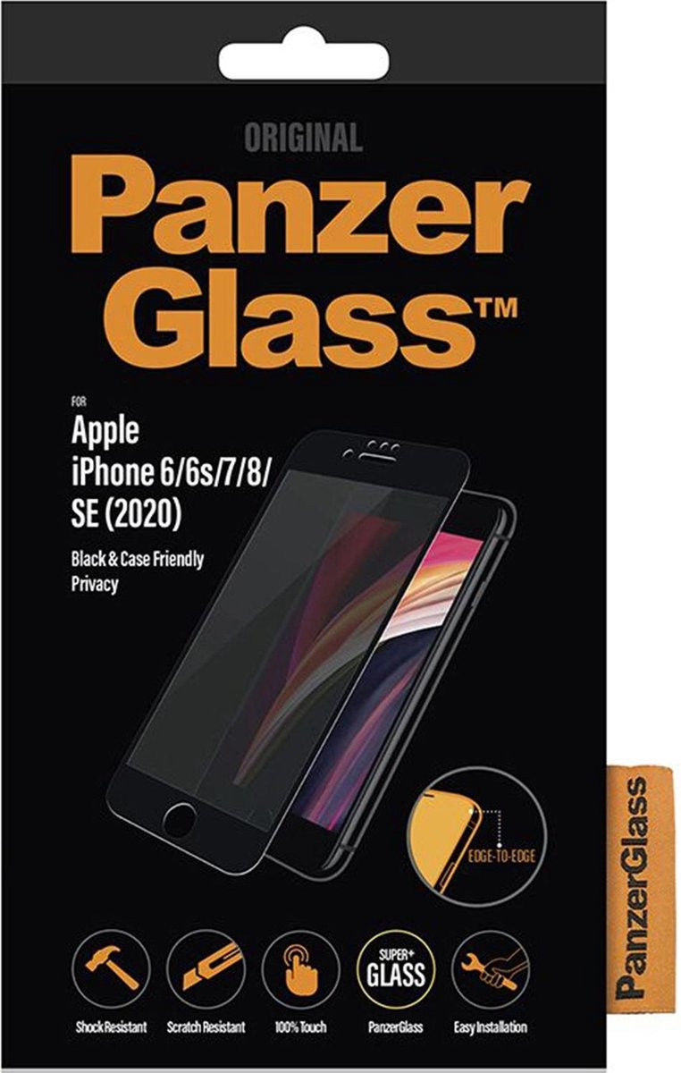 PanzerGlass iPhone 6/7/8/SE 2020/2022 Screen Protector Privacy Glass afbeelding 1