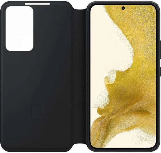 Origineel Samsung Galaxy S22 Hoesje Smart Clear View Cover Zwart afbeelding 3