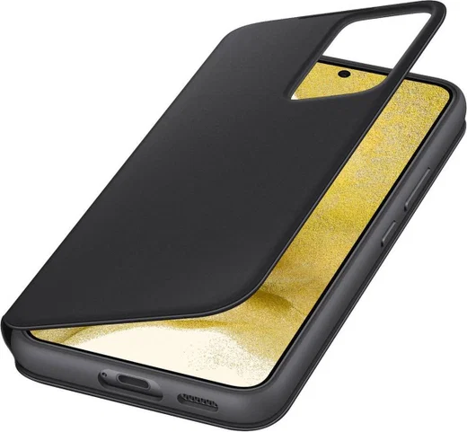 Origineel Samsung Galaxy S22 Hoesje Smart Clear View Cover Zwart afbeelding 2