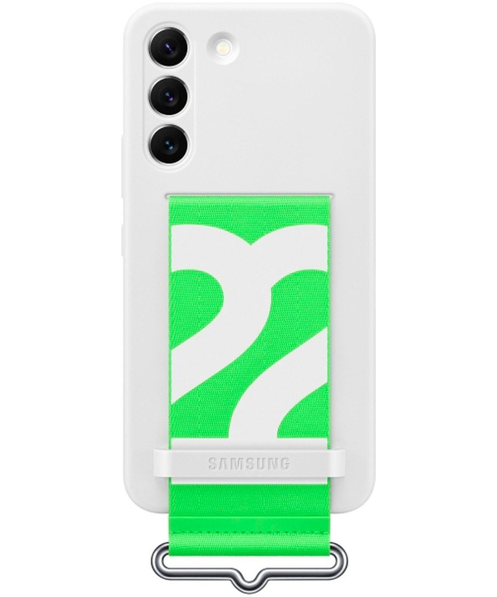 Origineel Samsung Galaxy S22 Hoesje Silicone Cover met Band Wit afbeelding 1