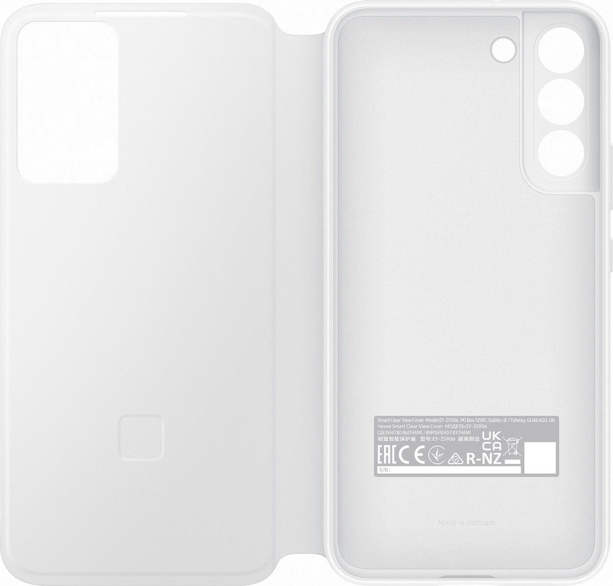 Origineel Samsung S22 Plus Hoesje Smart Clear View Cover Wit afbeelding 4