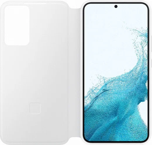 Origineel Samsung S22 Plus Hoesje Smart Clear View Cover Wit afbeelding 3