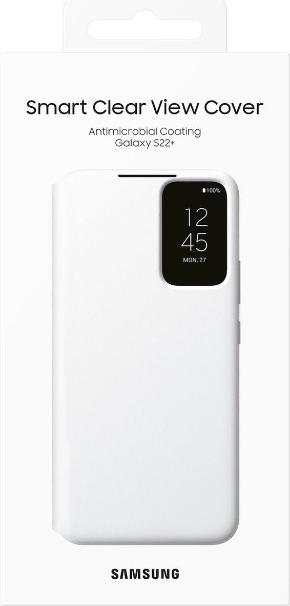 Origineel Samsung S22 Plus Hoesje Smart Clear View Cover Wit afbeelding 6