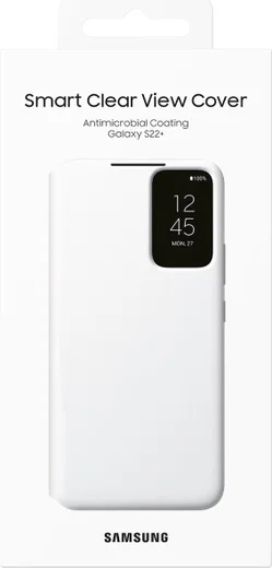 Origineel Samsung S22 Plus Hoesje Smart Clear View Cover Wit afbeelding 6