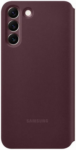 Origineel Samsung S22 Plus Hoesje Smart Clear View Cover Burgundy afbeelding 5