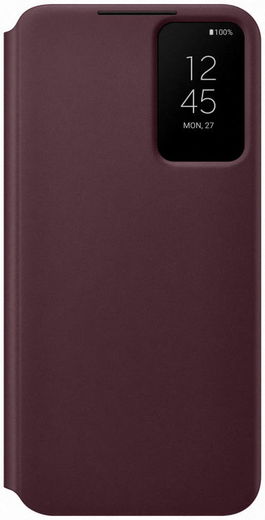 Origineel Samsung S22 Plus Hoesje Smart Clear View Cover Burgundy afbeelding 1