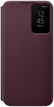 Origineel Samsung S22 Plus Hoesje Smart Clear View Cover Burgundy
