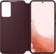 Origineel Samsung S22 Plus Hoesje Smart Clear View Cover Burgundy afbeelding 3