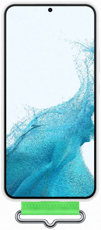Origineel Samsung Galaxy S22 Plus Hoesje Silicone Cover met Band Wit afbeelding 3