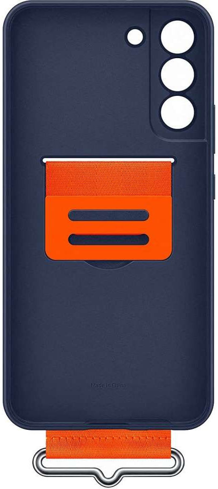 Origineel Samsung Galaxy S22 Plus Hoesje Silicone Cover met Band Blauw afbeelding 4