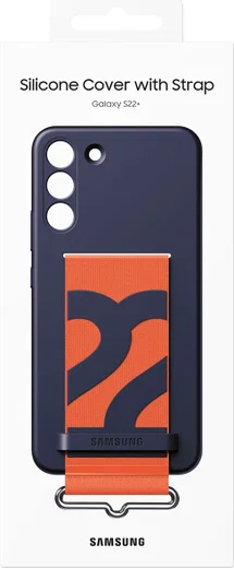 Origineel Samsung Galaxy S22 Plus Hoesje Silicone Cover met Band Blauw afbeelding 6