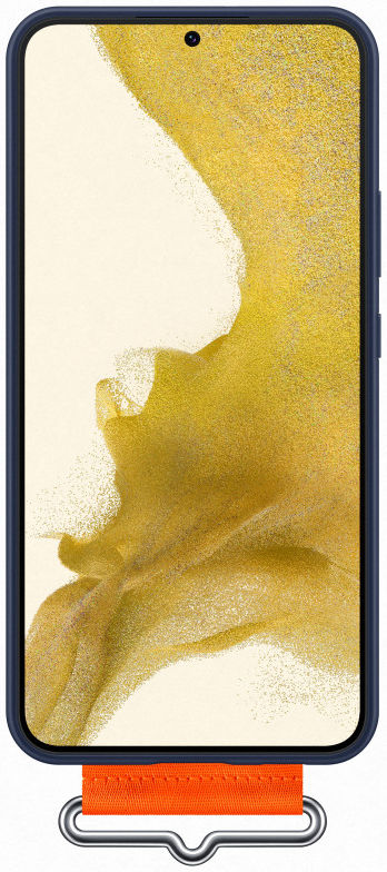 Origineel Samsung Galaxy S22 Plus Hoesje Silicone Cover met Band Blauw afbeelding 2