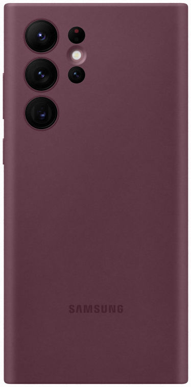 Origineel Samsung Galaxy S22 Ultra Hoesje Silicone Cover Burgundy afbeelding 1