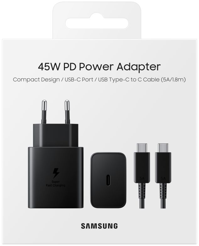 Originele Samsung 45W Power Adapter met USB-C Kabel 1.8 Meter 5A Zwart afbeelding 8