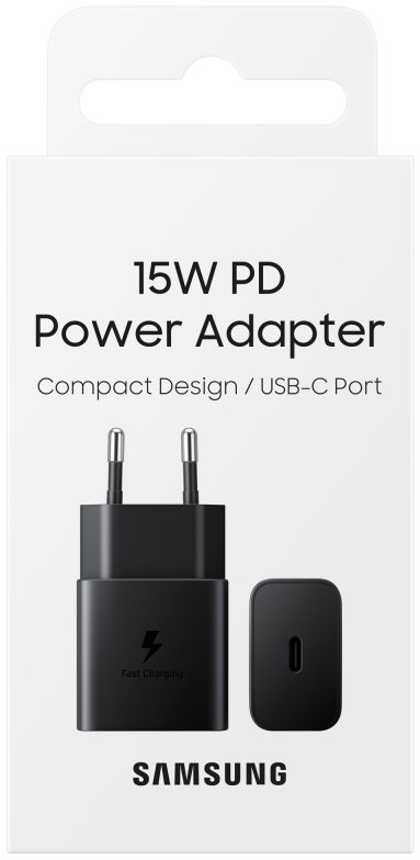 Originele Samsung 15W PD Power Adapter Fast Charge USB-C Oplader Zwart afbeelding 4