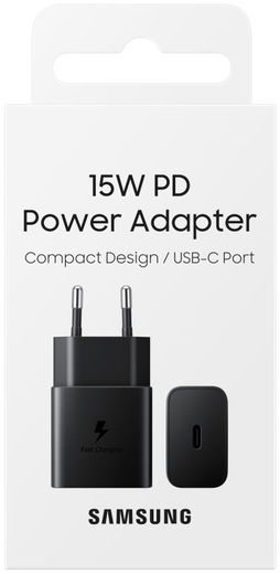 Originele Samsung 15W PD Power Adapter Fast Charge USB-C Oplader Zwart afbeelding 4