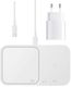 Originele Samsung Wireless Charger Duo Pad 15W + Adapter 25W Wit afbeelding 1