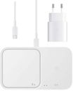 Originele Samsung Wireless Charger Duo Pad 15W + Adapter 25W Wit