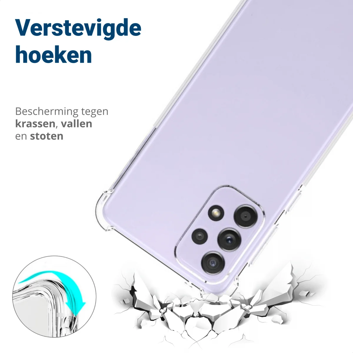 Samsung Galaxy A33 Hoesje Schokbestendig TPU Back Cover Transparant afbeelding 2