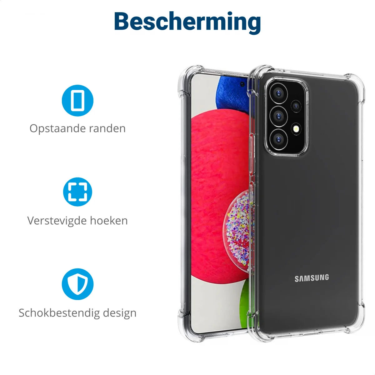 Samsung Galaxy A33 Hoesje Schokbestendig TPU Back Cover Transparant afbeelding 4