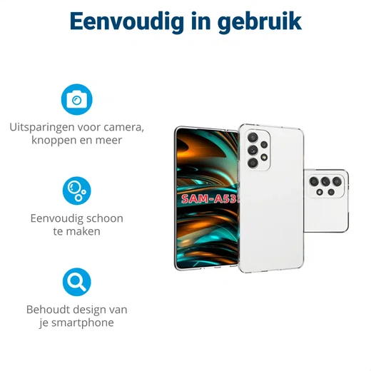 Samsung Galaxy A53 Hoesje Schokbestendig TPU Back Cover Transparant afbeelding 6