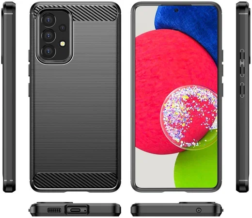 Samsung Galaxy A53 Hoesje Geborsteld TPU Back Cover Zwart afbeelding 10