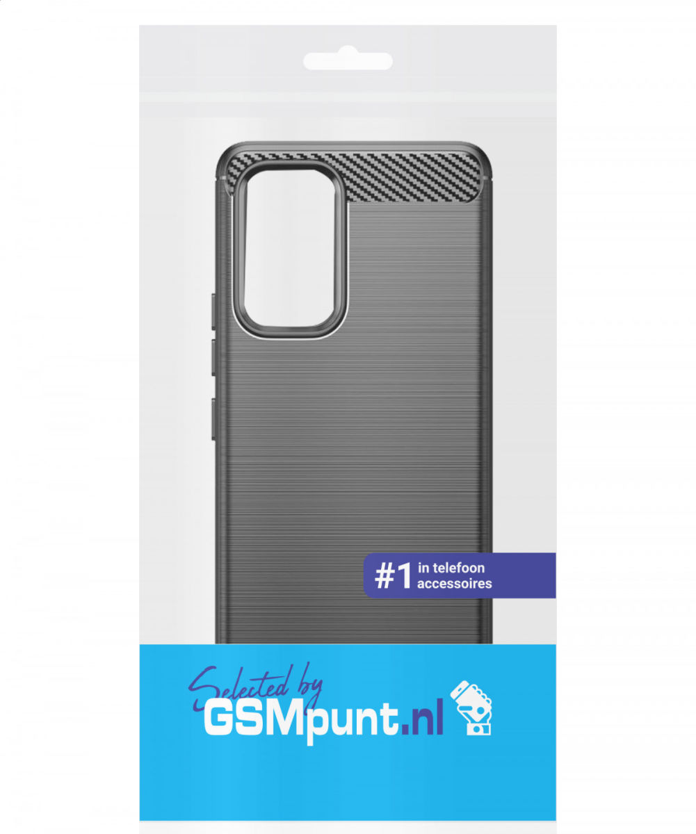 Samsung Galaxy A53 Hoesje Geborsteld TPU Back Cover Zwart afbeelding 4