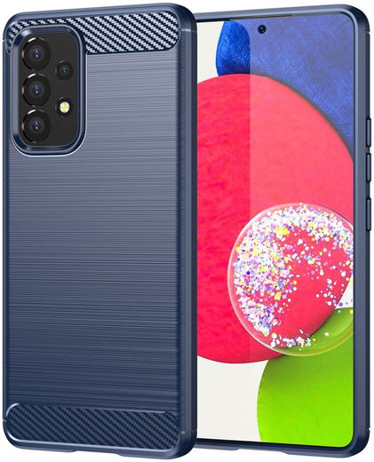 Samsung Galaxy A53 Hoesje Geborsteld TPU Back Cover Blauw afbeelding 1