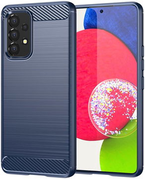 Samsung Galaxy A53 Hoesje Geborsteld TPU Back Cover Blauw