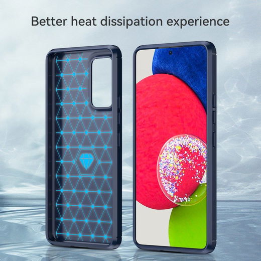 Samsung Galaxy A53 Hoesje Geborsteld TPU Back Cover Blauw afbeelding 6