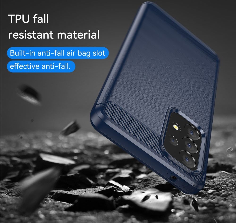 Samsung Galaxy A53 Hoesje Geborsteld TPU Back Cover Blauw afbeelding 7