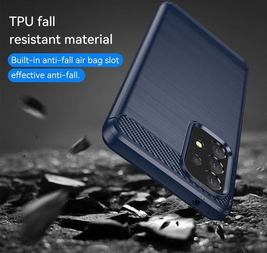 Samsung Galaxy A53 Hoesje Geborsteld TPU Back Cover Blauw afbeelding 7