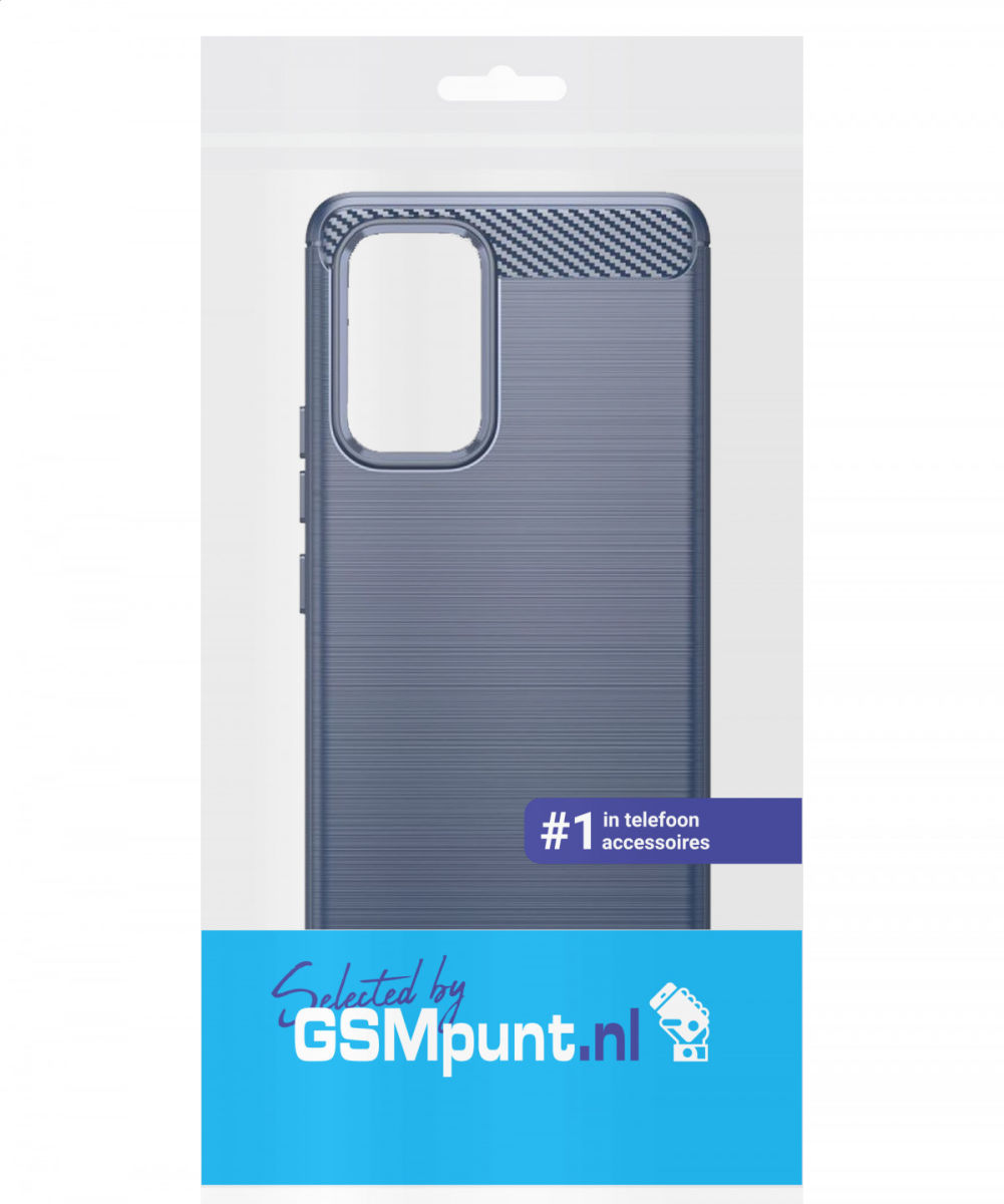Samsung Galaxy A53 Hoesje Geborsteld TPU Back Cover Blauw afbeelding 2