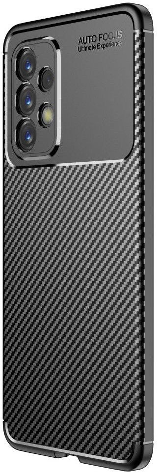 Samsung Galaxy A53 Hoesje Siliconen Carbon TPU Back Cover Zwart afbeelding 1