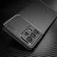 Samsung Galaxy A73 5G Hoesje Siliconen Carbon TPU Back Cover Zwart afbeelding 9