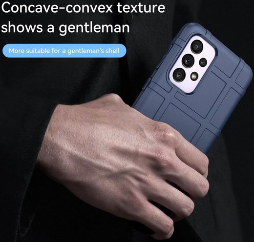 Samsung Galaxy A33 Shock Proof Rugged Shield Back Cover Blauw afbeelding 7