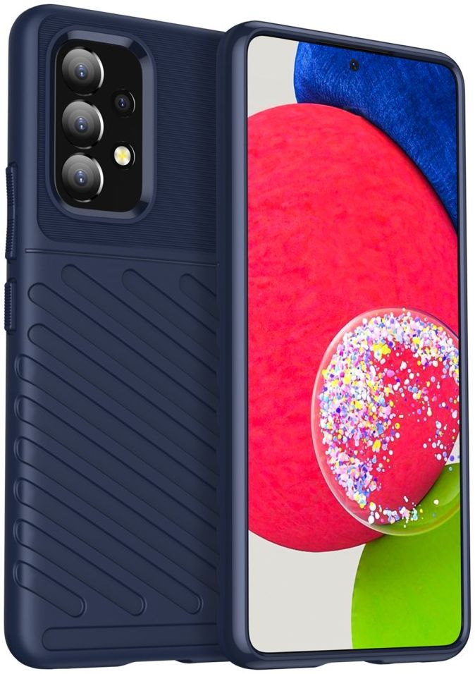 Samsung Galaxy A53 Hoesje TPU Thunder Design Back Cover Blauw afbeelding 1