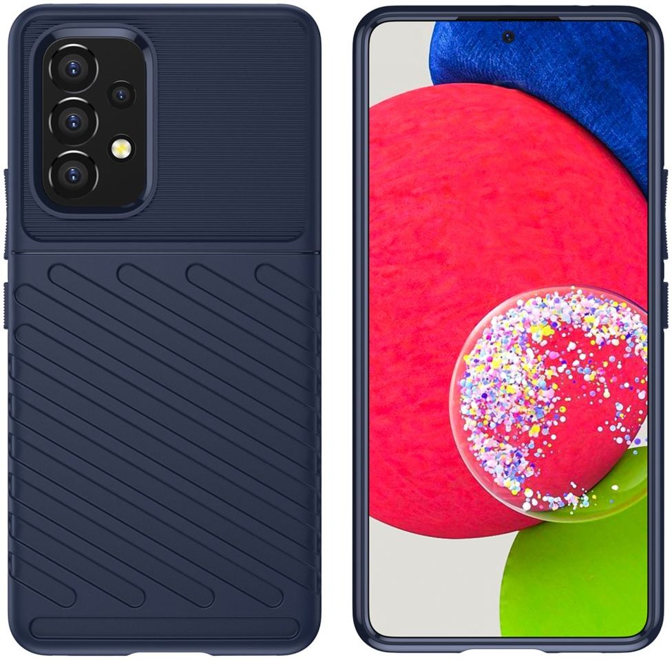 Samsung Galaxy A53 Hoesje TPU Thunder Design Back Cover Blauw afbeelding 3