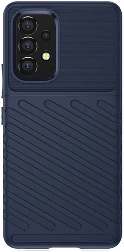 Samsung Galaxy A53 Hoesje TPU Thunder Design Back Cover Blauw afbeelding 2